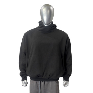OEM <b>Custom</b> Logo Heavyweight Fleece Boxy Fit Hoodies For Men <b>Balloon</b> Hoodies Winter Casual Pullover Blank Oversized Hoodie - Product Image 3