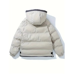 OEM High Quality Custom Design <b>Men's</b> Casual <b>Canvas</b> Puffer <b>Jacket</b> Comfortable Breathable Solid Color Hooded 100% Bamboo Fiber - Product Image 2