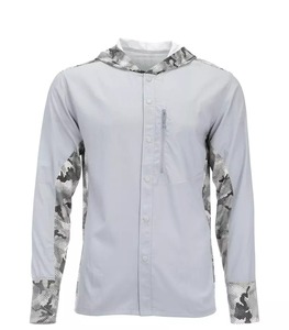 Breathable <b>Sun</b> Protection Fishing <b>Shirt</b> Custom Logo UPF 50+ Long Sleeve Hooded Performance Fishing <b>Shirt</b> Clothing Wear - Product Image 3