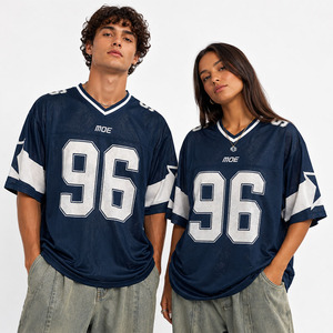 Vintage Unisex High Quality Oversized American Football Jersey Supplier Custom Polyester Breathable Mesh Quick Dry <b>Athletic</b> Top - Product Image 1