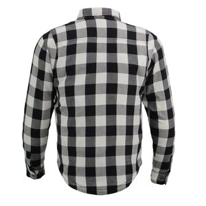 <b>Men</b>’s Black White Buffalo Plaid Flannel <b>Shirt</b> Heavyweight Long Sleeve Workwear Checkered Outdoor <b>Lumberjack</b> <b>Shirt</b> Wholesale OEM - Product Image 2
