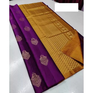 Sari en soie Banarsi de créateur avec chemisier pour tenue de soirée - Design Dilk, marque Rani - Product Image 1
