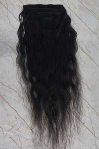 Extensions de cheveux naturels à clipser, cheveux indiens Remy, couleur naturelle, pointes pleines, double trame, noir ondulé, sans traitement chimique - Product Image 2
