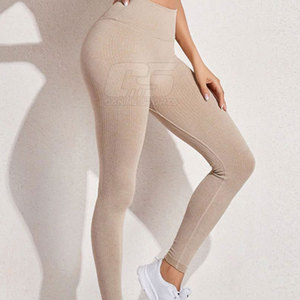 Ropa Deportiva Ecológica de Alta Calidad para Mujer, Trajes de Yoga con Estampado Digital a Cuadros, Transpirables, Cuello Redondo, Cintura Media sin Costuras - Product Image 5