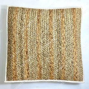 PANORAMA Woven Natural Fiber Square <b>Throw</b> Pillow Cover - Product Image 3