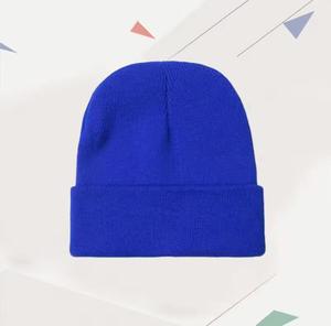 Unisex Adjustable Solid Color Jacquard Acrylic Beanie <b>Hat</b> 56-58CM Casual <b>Winter</b> Outdoor for Adults - Product Image 2