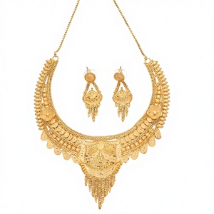 Wholesale 14K 18K 24K Gold Filled Traditional Design Necklaces, Forming Short Necklaces, Brass Gold Plated Fashion Jewelry Set. - Product Image 2
