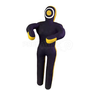 Precio al por mayor: Saco de boxeo de cuero con relleno de arena, pesado, color personalizado amarillo y negro, equipo de entrenamiento de boxeo - Product Image 1