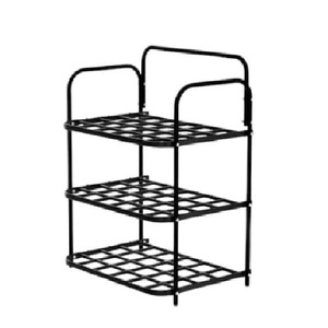 Durable Plastic <b>Metal</b> Shoe Rack Tier Stackable Organizer <b>for</b> Home Closet Entryway Easy Assembly - Product Image 1