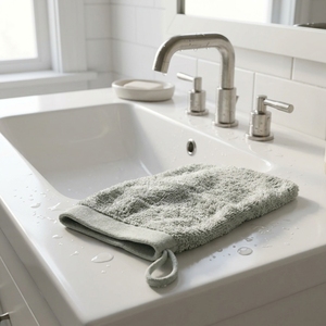 Glove Towel 16x21cm 100% Cotton Bath Washcloth Soft Terry OEKO-TEX Certified Thick Custom Logo Private Label Wholesale - Product Image 2