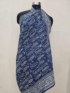 Pareo de algodón suave con estampado de bloques indios Beach & Resort Wear - Product Image 4