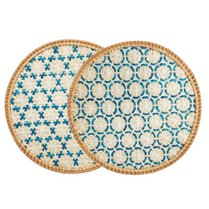 Hot Selling 2026 Natural Colorful Rattan Charger Plates Customize Sizes Variety of Colors Handmade Rattan <b>Placemat</b> - Product Image 4