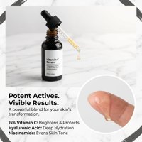 OEM Vitamin C Aufhellendes Serum - Schwarze Glasflasche mit Pipette, Individuelles Logo, Geringe Mindestbestellmenge 1000