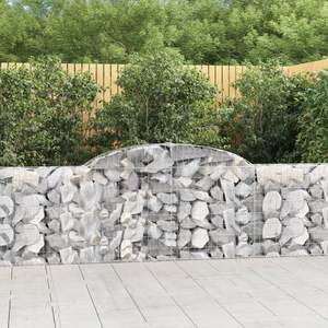 Ensemble de 3 grands paniers en gabion en fer galvanisé argenté pour l'aménagement paysager et la terrasse - Product Image 1