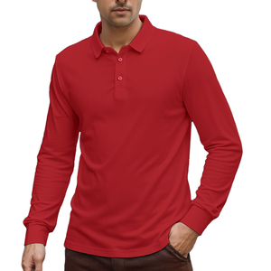 Camiseta polo de manga larga para hombre, ideal para distribuidores, importadores, minoristas y vendedores en línea. Camisetas polo originales 100% algodón. - Product Image 3