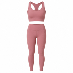 Conjunto de yoga y fitness de marca privada al por mayor para mujer, con logotipo totalmente personalizado, conjunto de sujetador deportivo y leggings para dama. - Product Image 1