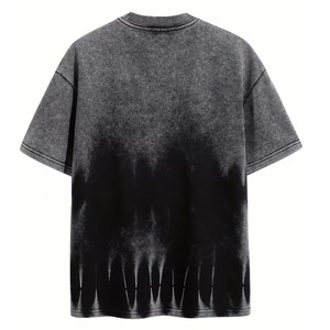 เสื้อยืดโอเวอร์ไซส์ทรงหลวมสไตล์สตรีทแวร์ ผ้าคอตตอนถัก 100% ใส่สบาย เหมาะสำหรับใส่ทุกวัน รุ่นพรีเมียม ACID WASH สำหรับผู้ชาย - Product Image 2