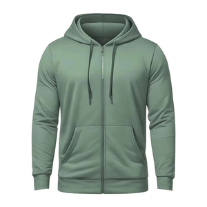 Men's 100% Cotton Fleece Solid Spring Eco-Friendly Breathable OEM Oversized Front Custom Logo Hooded Pullover Hoodies - Product Image 2