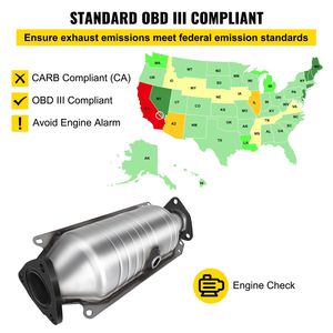 Convertitore Catalitico ad Alto Flusso Serie Direct-Fit per Honda Accord 2.3L 1998-2002 in Acciaio Inossidabile - Product Image 6