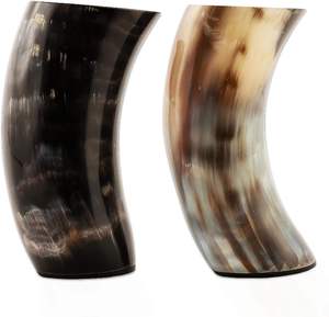 Taza de Beber de Cuerno de Búfalo Hecha a Mano, Ecológica y de Alta Calidad, con Borde de Latón, Estilo Moderno, Precio Bajo, para Decoración del Hogar - Product Image 2