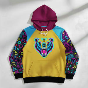 Sudadera Cyberpunk Techwear para Hombre, Diseño Neón con Gráficos Electrónicos, Estampado Vibrante por Sublimación - Product Image 3