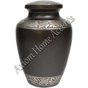 Sofisticada urna de cremación de aluminio con hermosos patrones hechos a mano Recuerdo conmemorativo de Axiom Home Accents - Product Image 1