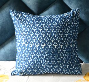 ปลอกหมอนอิงผ้าฝ้ายแท้ 100% พิมพ์ลายด้วยมือ พร้อมขอบเย็บอย่างดี เหมาะสำหรับใช้ในโรงแรม ตกแต่งโซฟา เตียงนอน และบ้าน - Product Image 6