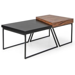 Set di 2 tavolini da caffè con gambe in metallo verniciato a polvere - Product Image 1