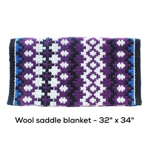 Manta de Lana para Silla de Montar Western 32x34 Turquesa Navajo de Alta Calidad Lista para Enviar a EE. UU. con Envío Gratuito - Product Image 6