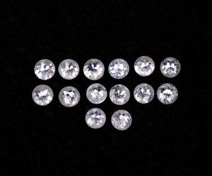 Diamants naturels ronds taille rose de 2,3 à 3,0 mm, couleur blanc laiteux, excellente taille, diamant taille rose rond pour bijoux personnalisés - Product Image 1
