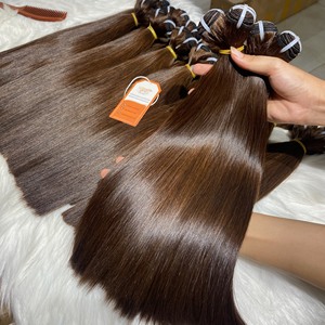 Extensions de cheveux à trame droite en os personnalisables vente en gros prix d'usine vietnamien pas d'expédition mondiale synthétique - Product Image 4