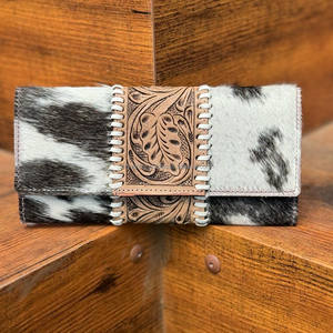 Nuevo bolso de mano con borlas de cuero de vaca a mano, nuevo bolso de mano de cuero de vaca con estilo occidental, conjunto combinado de cuero genuino - Product Image 4