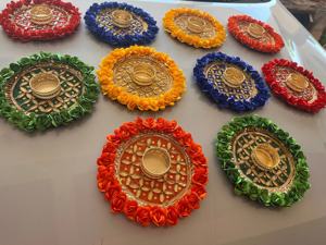 Traditionnel Multi Couleur Thé Lumière Titulaires Diwali Décor Faveur De Mariage Festive Cadeau Idées Décor À La Maison À La Main Deepak - Product Image 6