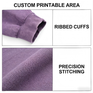 Sweat-shirts à capuche pour hommes personnalisés, de haute qualité, 100% coton, pour l'hiver, coupe ample, logo brodé sur le devant, design à épaules tombantes - Product Image 2