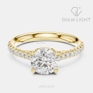 Bague de mariage ronde 1,15 carat, bijoux fins, certifiée IGI, or blanc 14 carats, diamant de laboratoire, bague de fiançailles et d'anniversaire - Product Image 5