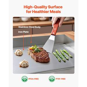 Plancha Eléctrica Comercial de 25.79 x 15.75 Pulgadas, Control de Temperatura Ajustable de 122-570 Grados Fahrenheit, Equipo de Cocina Comercial - Product Image 5