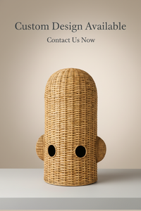 Escultura de Cactus de Jacinto de Agua Tejida a Mano, Adorno de Mimbre Natural y Seagrass para Decoración del Hogar, Ecológico y Hecho a Mano - Product Image 5