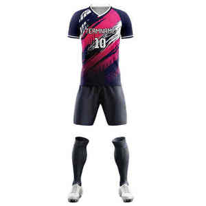 Tenue de football personnalisée avec nom et numéro d'équipe, vêtements de sport respirants et extensibles, séchage rapide, confortables pour l'entraînement et les matchs, 100% - Product Image 6