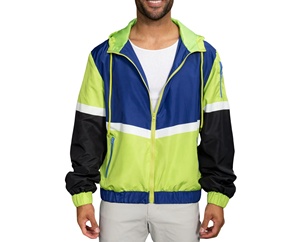 Veste coupe-vent pour homme sur mesure, colorée, imperméable, en nylon, avec capuche, pour homme - Product Image 1