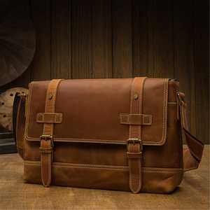 Porte-documents en cuir pour homme, sac messager en cuir, sac pour ordinateur portable 14 pouces, porte-documents en cuir pour homme LLB-0343 - Product Image 5