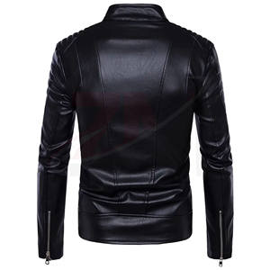 Chaqueta Corta de Piel de Oveja Genuina con Cremallera para Hombre y Mujer, de Grosor Estándar, Venta al por Mayor - Product Image 3