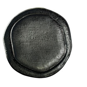 Atiqco Minimalist <b>Metal</b> Casted Organic Shaped Textured Western Serving Coffee Retro Designer Handmade Eco-Friendly Non-Toxic - Product Image 1