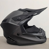 Casques de motoneige RH855 Custom Lighter ECE 22.06 en fibre de carbone 3K noir mat, casque de motocross