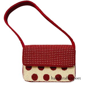 Sacs à rabat magnétique faits à la main en perles de verre, style bohème, professionnels, robustes, sûrs, portables, tendance, luxueux, écologiques et légers - Product Image 1