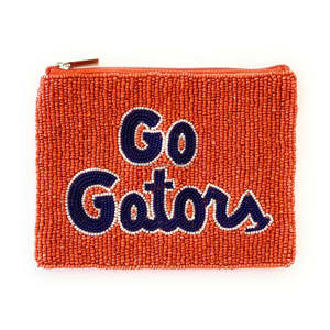 Monedero con Cuentas Go Gators Naranja y Azul, Mini Cartera con Cierre para el Día del Partido Universitario, Accesorio de Boutique al por Mayor para el Evento Deportivo - Product Image 2