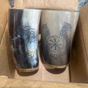 ภาชนะทำจากเขาควาย ดีไซน์โดดเด่น คุณภาพเยี่ยม สีน้ำตาลเข้ม ขัดเงา งานฝีมือ ของตกแต่ง - Product Image 6