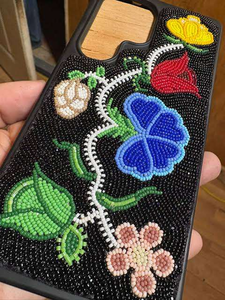 Funda de Teléfono Bohemia con Bordado de Cuentas, 100% Algodón Peinado Ecológico, Marca Glowin Fashion, para Apple de 6 Pulgadas, con Diseño de Frutas Coloridas, Transparente - Product Image 3