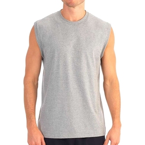 T-shirt sans manches pour homme de haute qualité, respirant, en coton, décontracté, pour l'été, logo personnalisé - Product Image 3