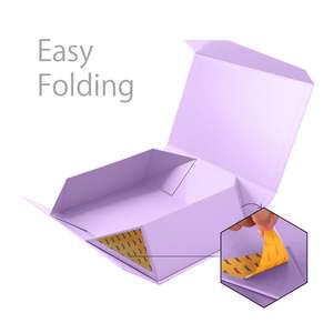 Caja de Regalo Magnética Reutilizable TH CBB-561, Fácil de Ensamblar, con Relieve, Acabado Elegante en Lavanda, Material Reciclado, Diseño Personalizado - Product Image 3