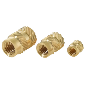 Insert moleté en laiton de qualité supérieure pour le moulage par injection plastique et les applications de fixation filetée - Product Image 1